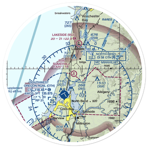 Sunnyhill Airport (1OR0) VFR Sectional Sticker (30 mile)