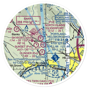 Sunset Air Strip (1OR3) VFR Sectional Sticker (20 mile)