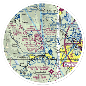 Sunset Air Strip (1OR3) VFR Sectional Sticker (30 mile)