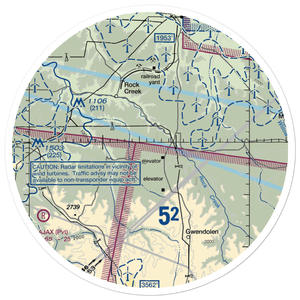 Reed Airport (1OR5) VFR Sectional Sticker (30 mile)