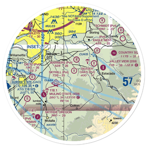 Skyhill Airport (1OR7) VFR Sectional Sticker (30 mile)