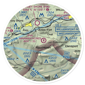 Hinaman Acres Airport (1PA0) VFR Sectional Sticker (20 mile)