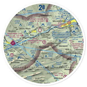 Hinaman Acres Airport (1PA0) VFR Sectional Sticker (30 mile)