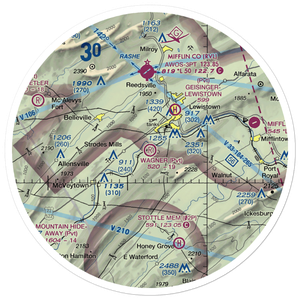 Wagner Airport (1PA4) VFR Sectional Sticker (30 mile)