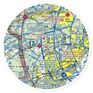 Whittle Airport (1PA6) VFR Sectional Sticker (30 mile)