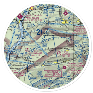 Schadels Airport (1PA9) VFR Sectional Sticker (30 mile)