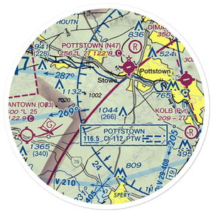 Bentley Airport (1PN0) VFR Sectional Sticker (20 mile)