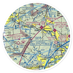 Bentley Airport (1PN0) VFR Sectional Sticker (30 mile)