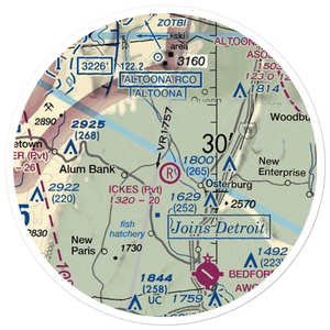 Ickes Airport (1PS0) VFR Sectional Sticker (20 mile)