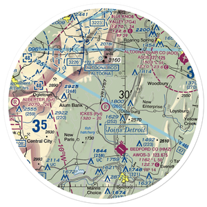 Ickes Airport (1PS0) VFR Sectional Sticker (30 mile)