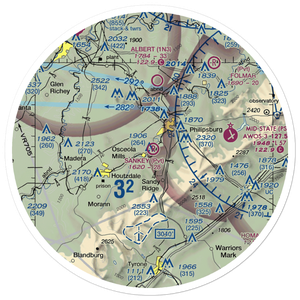 Sankey Airport (1PS4) VFR Sectional Sticker (30 mile)