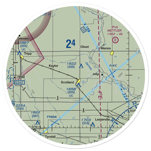 Burke Field (1SD1) VFR Sectional Sticker (30 mile)