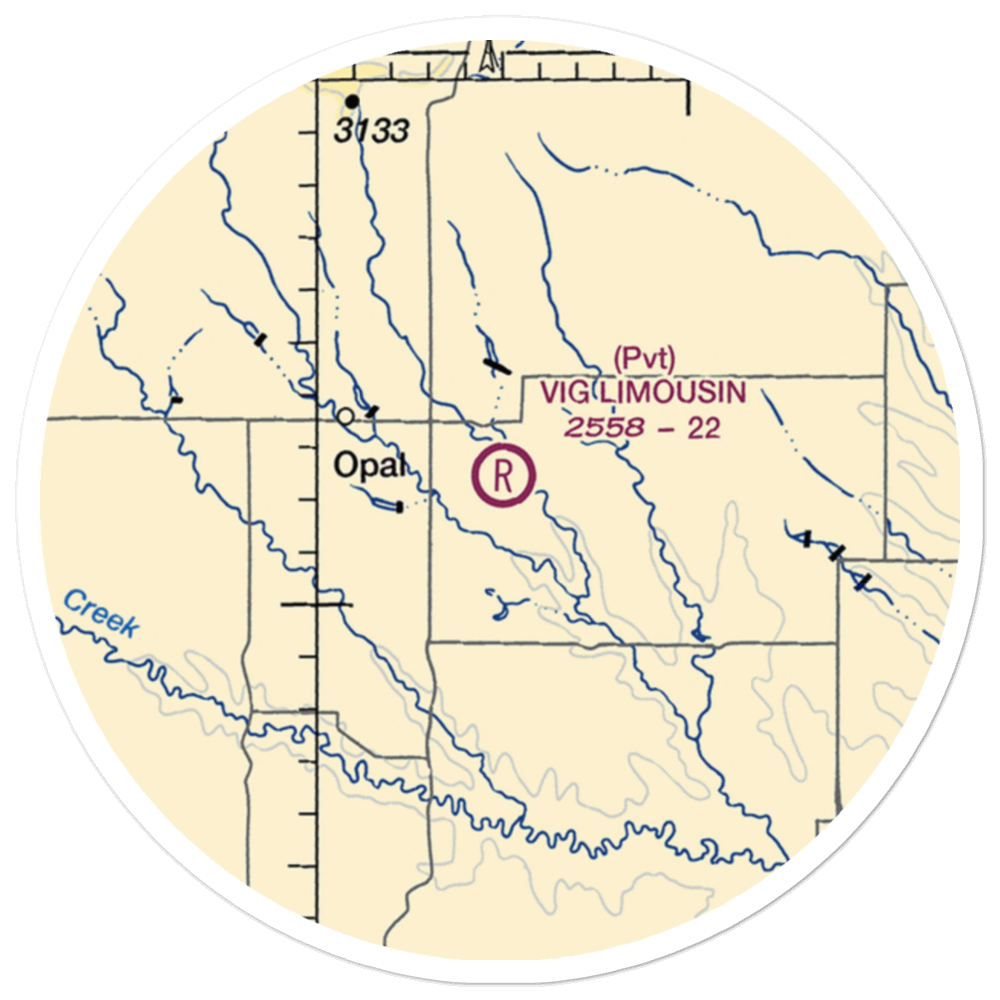 Vig Limousin Airport (1SD4) VFR Sectional Sticker (20 mile) 