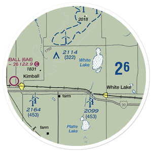 Drake Farm Airport (1SD5) VFR Sectional Sticker (20 mile)