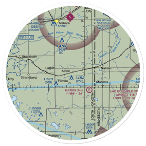 Tribitt Airport (1SD8) VFR Sectional Sticker (30 mile)