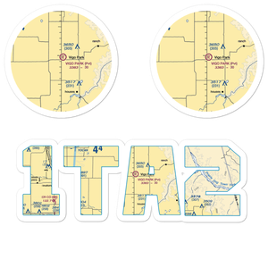 Vigo Park Airport (1TA2) VFR Sectional Sticker Pack