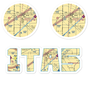 Two Leggs Airport (1TA5) VFR Sectional Sticker Pack