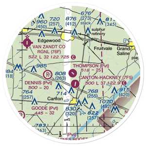 Thompson Field (1TA7) VFR Sectional Sticker (20 mile)