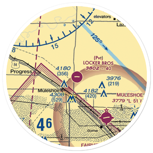 Locker Brothers Airport (1TE0) VFR Sectional Sticker (20 mile)