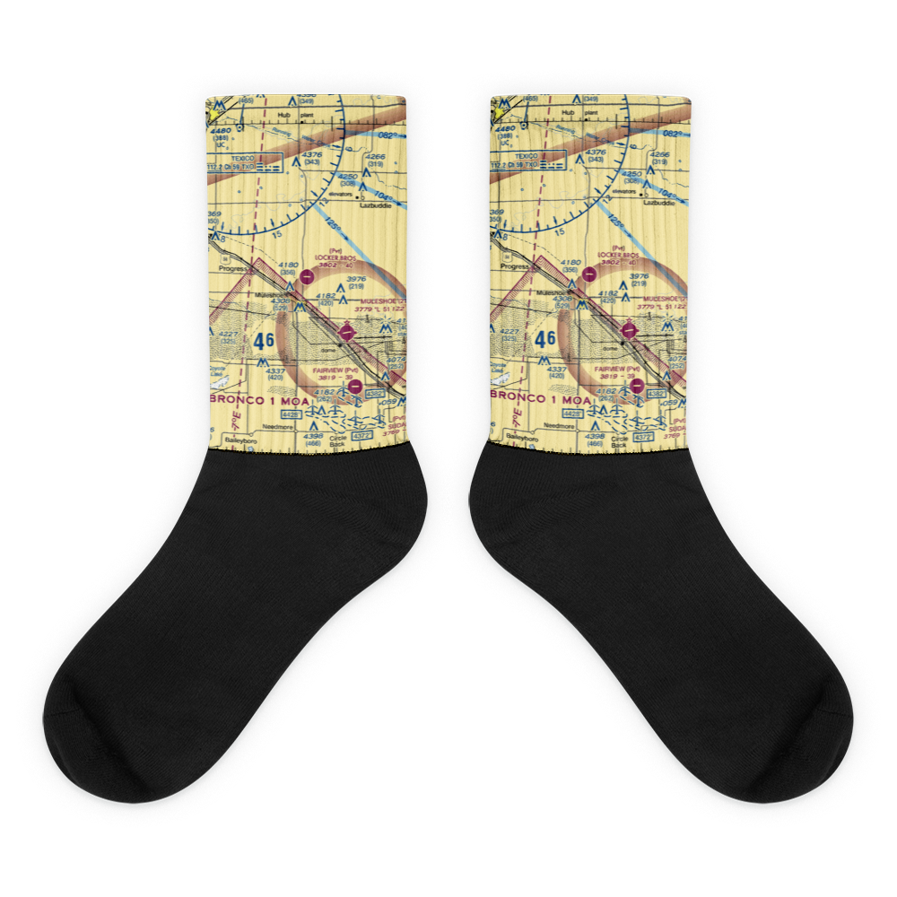 Locker Brothers Airport (1TE0) VFR Sectional Socks 