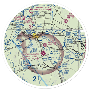 Bolton Airport (1TE3) VFR Sectional Sticker (30 mile)