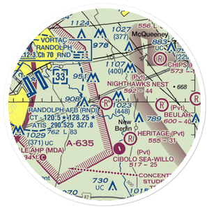 Zuehl Airport (1TE4) VFR Sectional Sticker (20 mile)