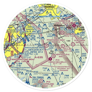 Zuehl Airport (1TE4) VFR Sectional Sticker (30 mile)