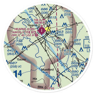 Corpora Airport (1TE5) VFR Sectional Sticker (20 mile)