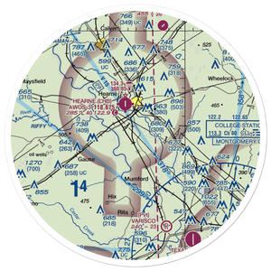 Corpora Airport (1TE5) VFR Sectional Sticker (30 mile)