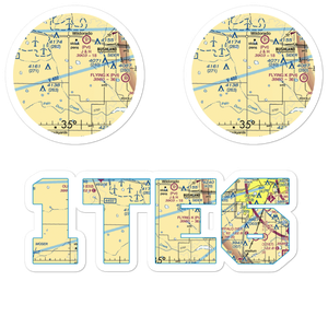Moore Airport (1TE6) VFR Sectional Sticker Pack