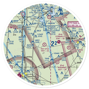 Ray Farm Airport (1TE7) VFR Sectional Sticker (30 mile)
