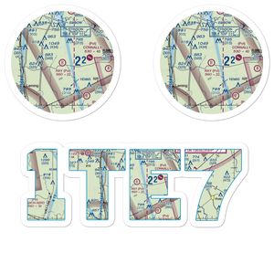 Ray Farm Airport (1TE7) VFR Sectional Sticker Pack