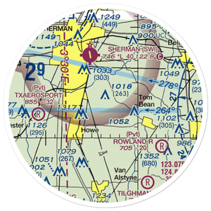 Kahuna Bay Airport (1TE8) VFR Sectional Sticker (20 mile)