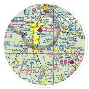 Kahuna Bay Airport (1TE8) VFR Sectional Sticker (30 mile)