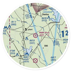 Rmr Ranch Airport (1TE9) VFR Sectional Sticker (20 mile)