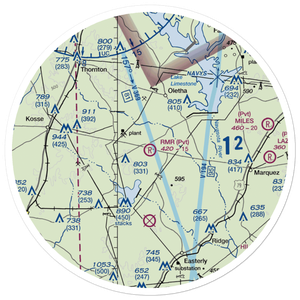 Rmr Ranch Airport (1TE9) VFR Sectional Sticker (30 mile)