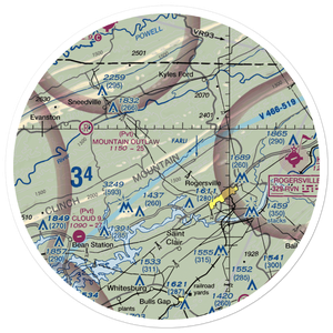 Kay Airport (1TN2) VFR Sectional Sticker (30 mile)