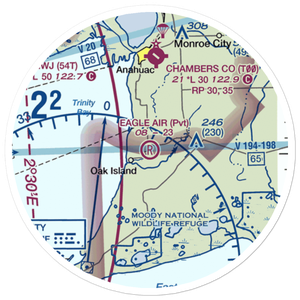 Eagle Air Airport (1TS0) VFR Sectional Sticker (20 mile)