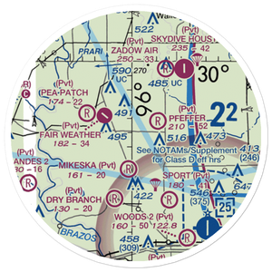 Laas Farm Airport (1TS1) VFR Sectional Sticker (20 mile)