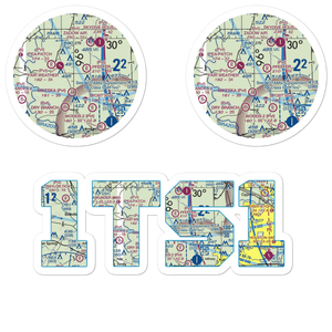 Laas Farm Airport (1TS1) VFR Sectional Sticker Pack