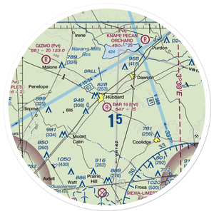 Bar 16 Airport (1TS2) VFR Sectional Sticker (30 mile)