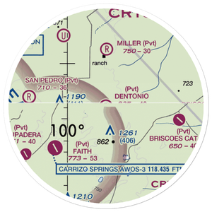 Dentonio Ranch Airport (1TS6) VFR Sectional Sticker (20 mile)