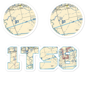 Landers Ranch Airport (1TS8) VFR Sectional Sticker Pack