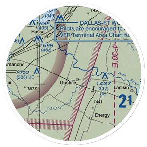 Yoakum Airport (1TX1) VFR Sectional Sticker (20 mile)
