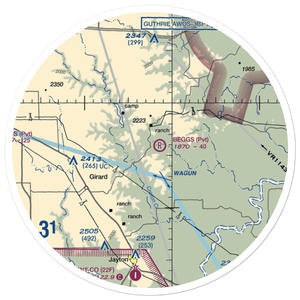 Beggs Ranch Airport (1TX3) VFR Sectional Sticker (30 mile)