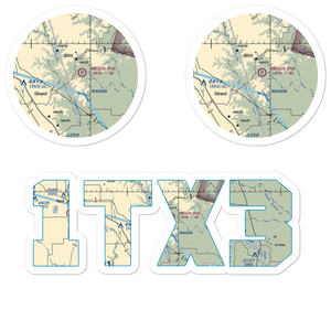 Beggs Ranch Airport (1TX3) VFR Sectional Sticker Pack