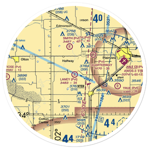 Laney Farm Airport (1TX5) VFR Sectional Sticker (30 mile)