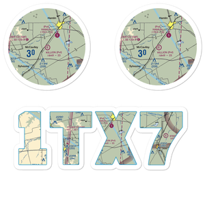 Killion Ranch Airport (1TX7) VFR Sectional Sticker Pack