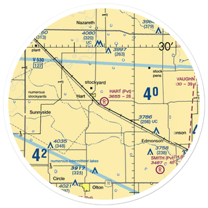 Hart Aerial Airport (1TX8) VFR Sectional Sticker (30 mile)