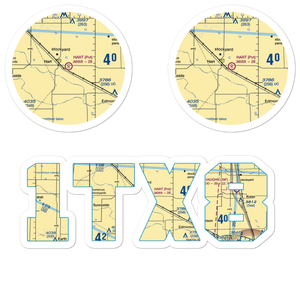 Hart Aerial Airport (1TX8) VFR Sectional Sticker Pack
